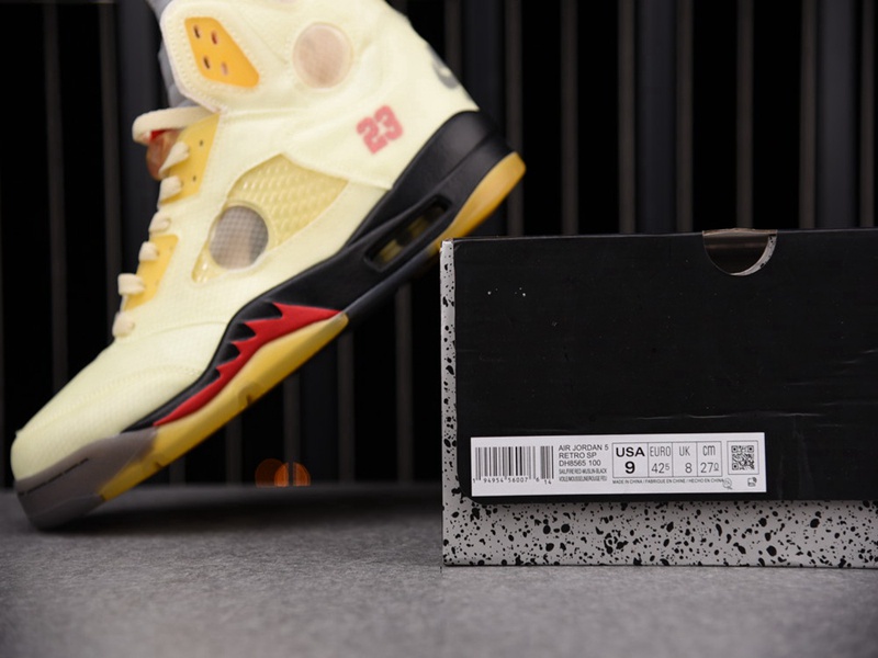 OFF-WHITE x Air Jordan 5 Sail(DH8565-100)